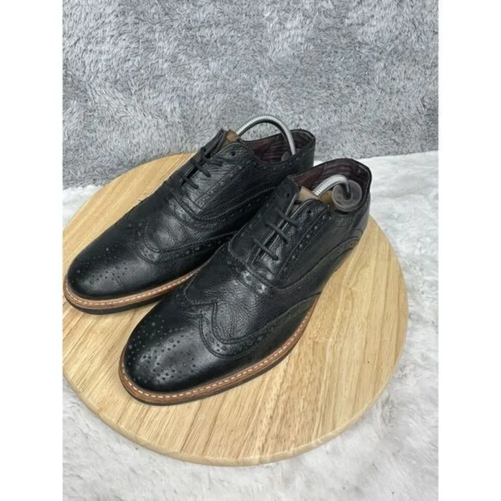 Ben‎ Sherman Wingtip Oxford Shoes, Black, Size 11, Four Eyelet, Men's Size 10